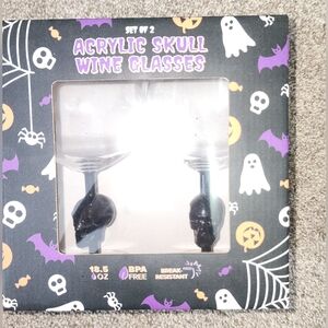 Acrylic skull wine glasses